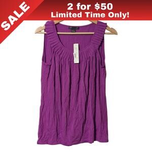 [Sale: 2 for $50!] August Silk Lavender Muscle Shirt Size Large NWT 0085